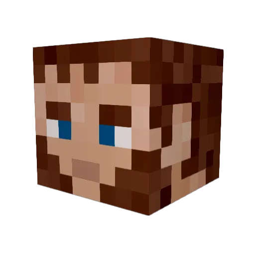 Candleblack Minecraft avatar head, 3D render