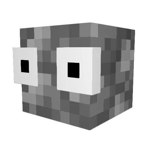 Candmain Minecraft avatar head, 3D render
