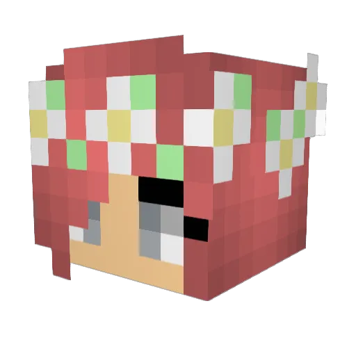 Candy18 Minecraft avatar head, 3D render
