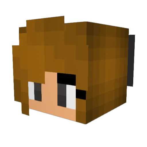Candy7767 Minecraft avatar head, 3D render