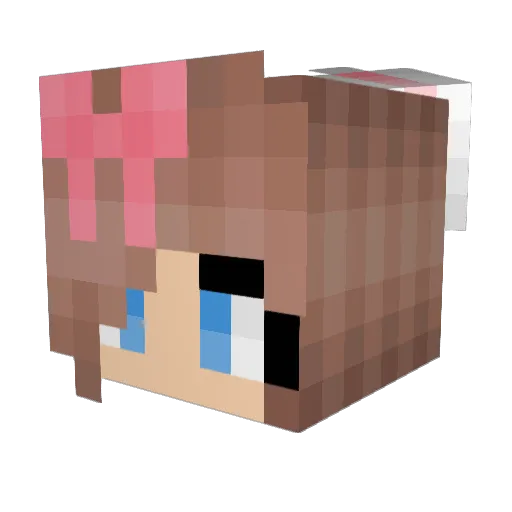 CandyAnne Minecraft avatar head, 3D render