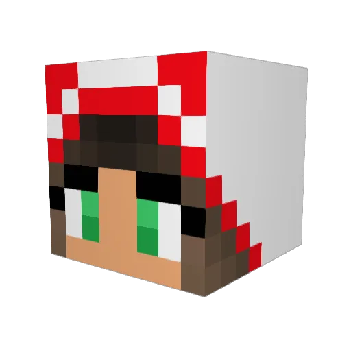 CandyApple22 Minecraft avatar head, 3D render