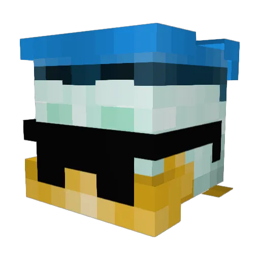 CandyBoyLY Minecraft avatar head, 3D render