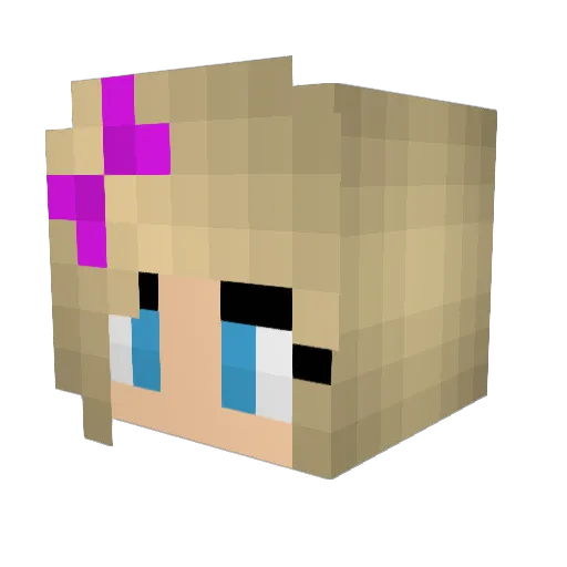 CandyCG Minecraft avatar head, 3D render