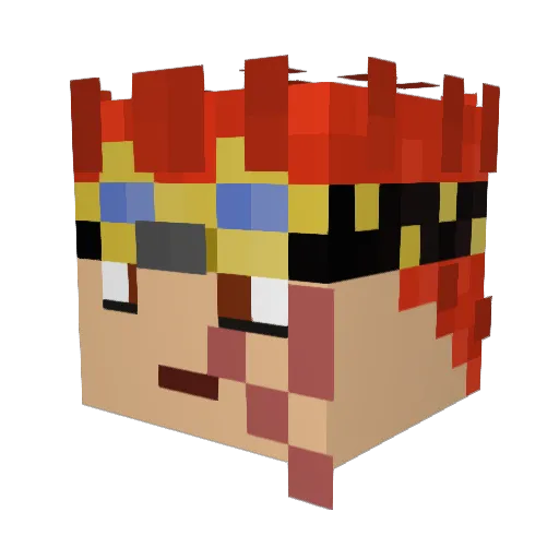 CandyCatSama Minecraft avatar head, 3D render
