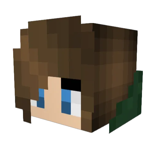 CandyCatYT Minecraft avatar head, 3D render