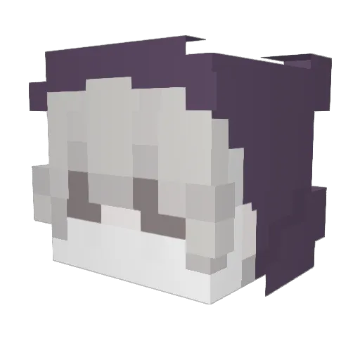 CandyCum Minecraft avatar head, 3D render
