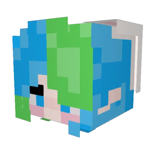 CandyCxnt Minecraft avatar head, 3D render