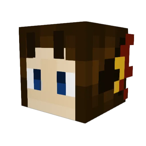 CandyDragon5 Minecraft avatar head, 3D render