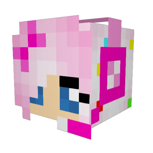CandyKittyKat Minecraft avatar head, 3D render