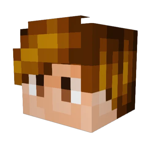 CandyLover08 Minecraft avatar head, 3D render