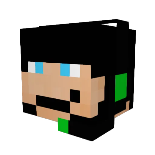 CandyMan_GAMING Minecraft avatar head, 3D render