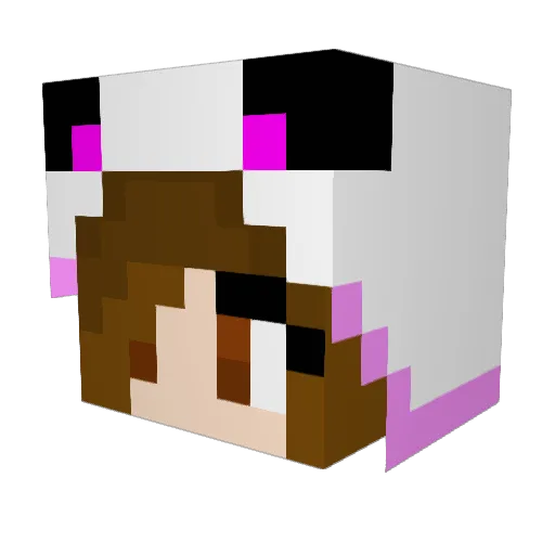 CandyPanda Minecraft avatar head, 3D render