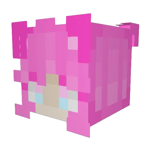 CandyRP Minecraft avatar head, 3D render