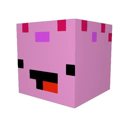 CandyShow Minecraft avatar head, 3D render