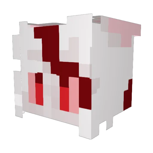 CandyStatic Minecraft avatar head, 3D render