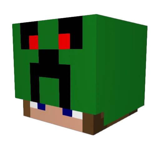 CandyTasty Minecraft avatar head, 3D render