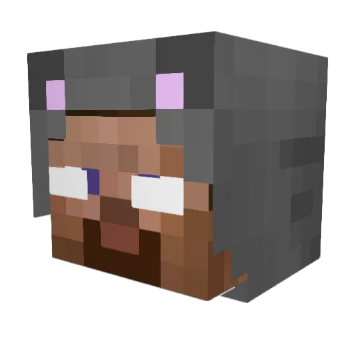 Candy_1e Minecraft avatar head, 3D render