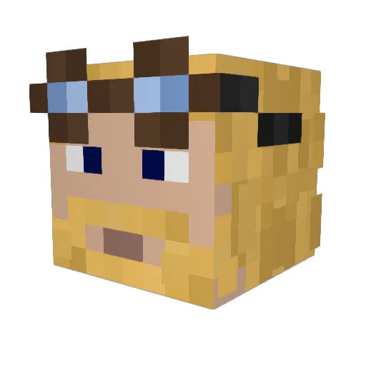 Candyass06 Minecraft avatar head, 3D render