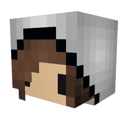 Candydino437 Minecraft avatar head, 3D render