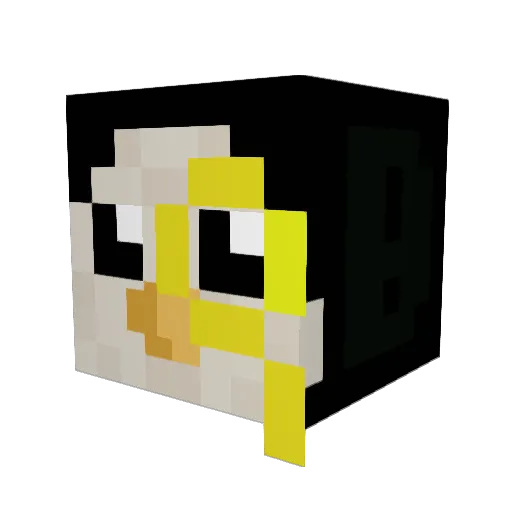 Candyenjoyer Minecraft avatar head, 3D render