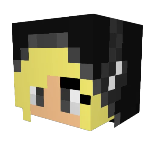 Candygal12 Minecraft avatar head, 3D render
