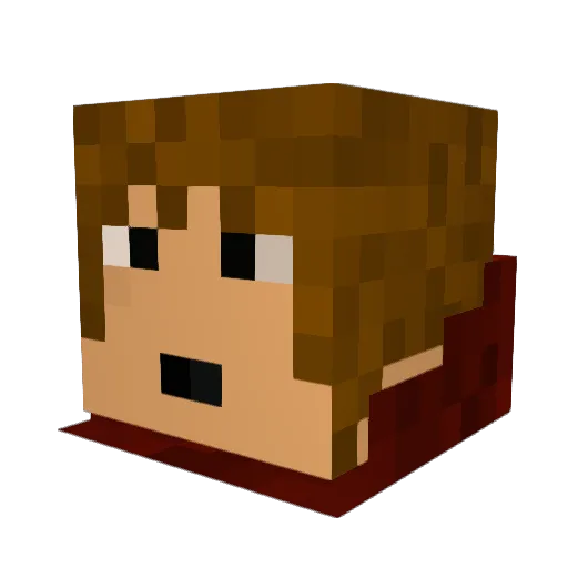 Candyman78 Minecraft avatar head, 3D render