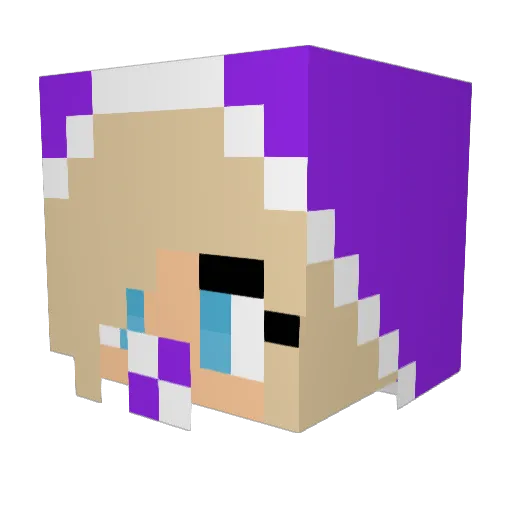 Candystar23 Minecraft avatar head, 3D render
