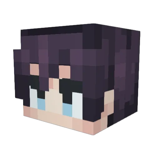 Candywex Minecraft avatar head, 3D render