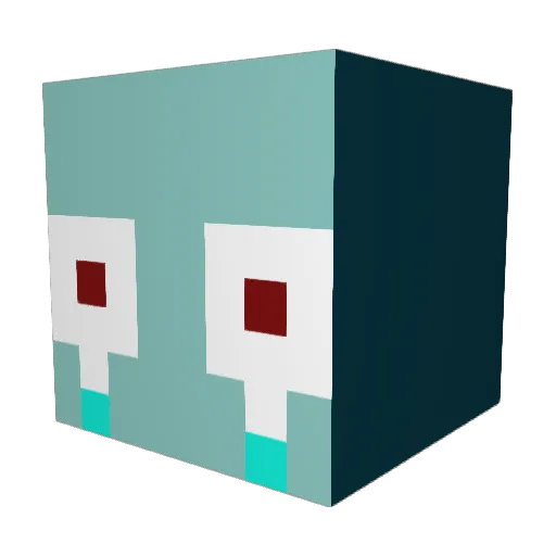 CanenFuder Minecraft avatar head, 3D render