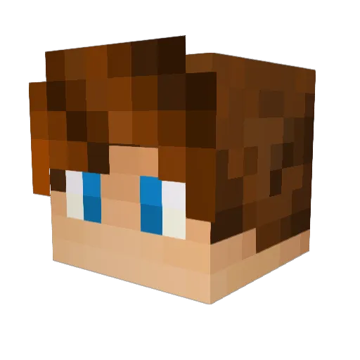 Canesp Minecraft avatar head, 3D render