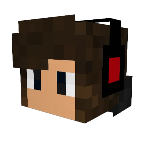 Canetass Minecraft avatar head, 3D render