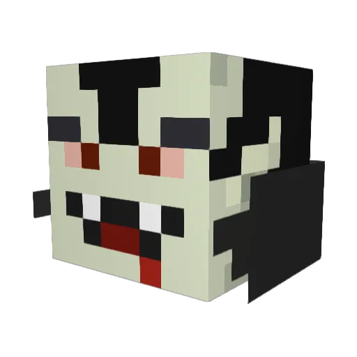 Canfluff Minecraft avatar head, 3D render