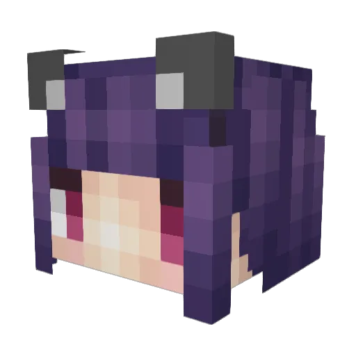 CangXingLan Minecraft avatar head, 3D render