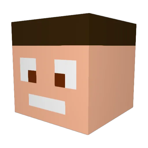 CangaLuka Minecraft avatar head, 3D render