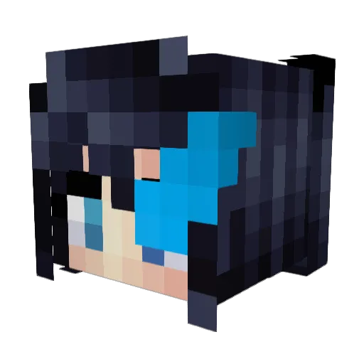 Cangami Minecraft avatar head, 3D render