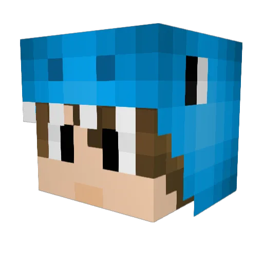 Cango_ Minecraft avatar head, 3D render