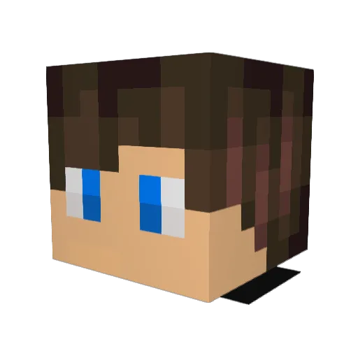 Cangshu_ Minecraft avatar head, 3D render