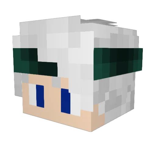 Cania Minecraft avatar head, 3D render