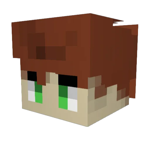 CanicAdventure Minecraft avatar head, 3D render
