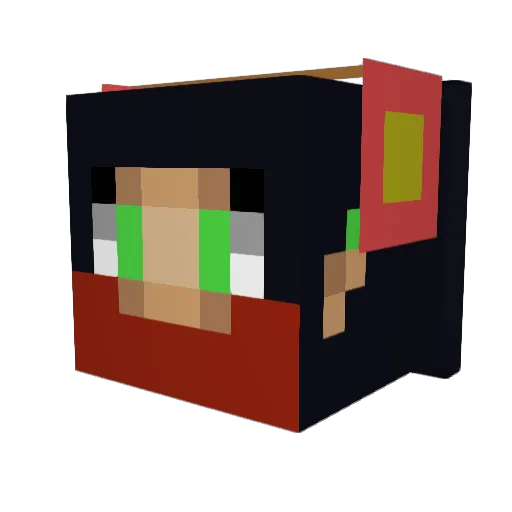 Canidas7 Minecraft avatar head, 3D render