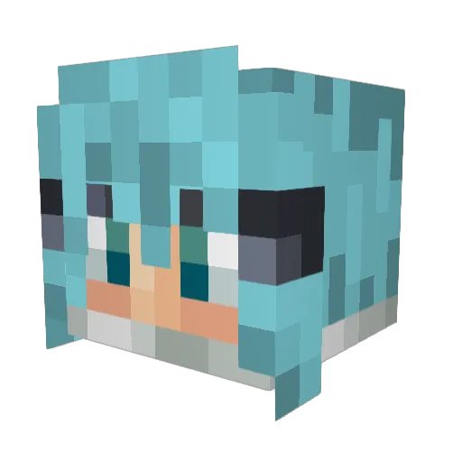 CanineGirl2004 Minecraft avatar head, 3D render
