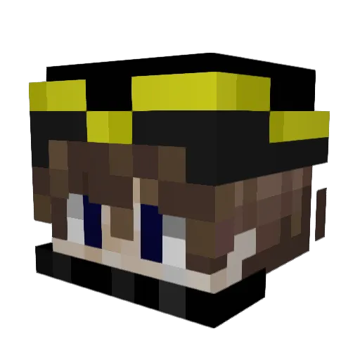 CanineJoe Minecraft avatar head, 3D render
