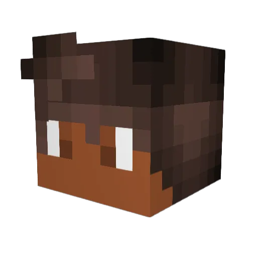 CanineNormal5 Minecraft avatar head, 3D render