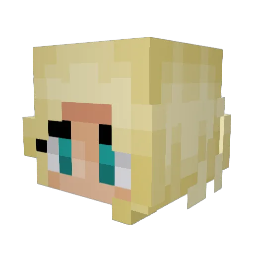 Canineapple Minecraft avatar head, 3D render