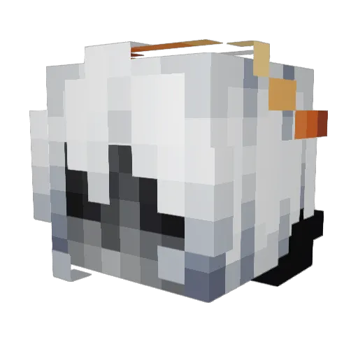 Canineq Minecraft avatar head, 3D render
