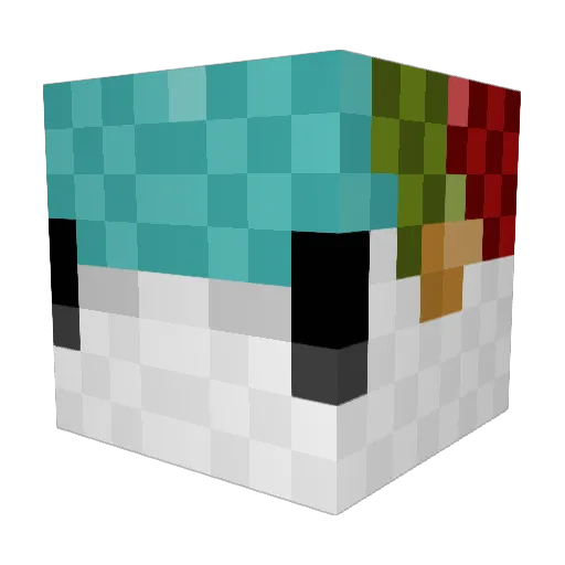 Canisse Minecraft avatar head, 3D render