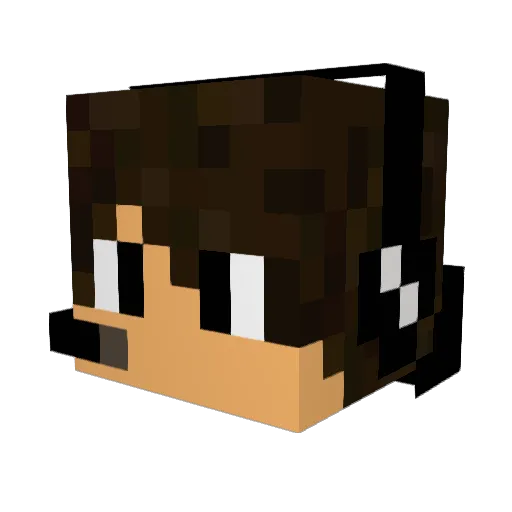 Cann98 Minecraft avatar head, 3D render