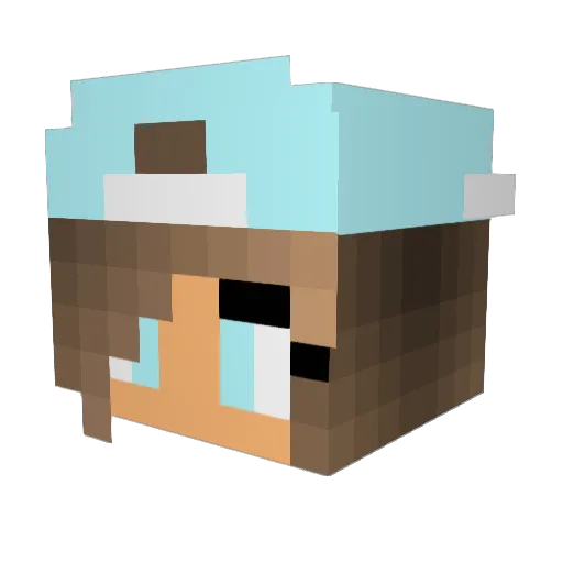 Canna17 Minecraft avatar head, 3D render