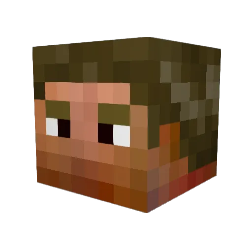 CannaBoid Minecraft avatar head, 3D render
